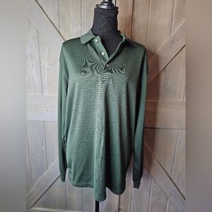 Men's Top Flite Polo Long Sleeve Shirt sz Large